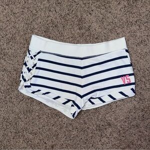 Victoria's Secret Navy and White Striped Athletic Shorts